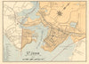 ST. JOHN town city plan. Saint John. New Brunswick, Canada. WHITE 1906 old map