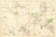 FINCHLEY/HENDON Mill Hill Colindale Colney Hatch Fortis Green. BACON  1903 map