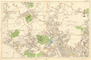 FRIERN BARNET/HORNSEY Palmers/Wood Green Southgate Muswell Hill. BACON  1903 map