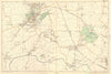 HARROW WEMBLEY BRENT Sudbury Greenford Northolt Kenton Alperton. BACON  1903 map