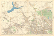HAMPSTEAD WILLESDEN Cricklewood Golders Green Kilburn Belsize Pk BACON  1903 map