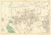 EALING/ACTON Greenford Hanwell Gunnersbury Perivale Hanger Lane. BACON  1903 map