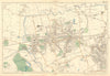 EALING/ACTON Greenford Hanwell Gunnersbury Perivale Hanger Lane. BACON  1903 map