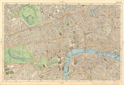 CENTRAL LONDON West End City Southwark Westminster Shoreditch. BACON  1903 map