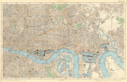 LONDON City East End Southwark Bethnal Green Docks Shoreditch. BACON  1903 map