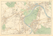 RICHMOND/HOUNSLOW Kew Isleworth Brentford Spring Grove Mortlake. BACON  1903 map