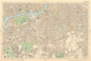 S LONDON Clapham Brixton Lambeth Battersea Chelsea Camberwell. BACON  1903 map