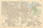LONDON SOUTH Camberwell Greenwich Deptford Lewisham Southwark. BACON  1903 map