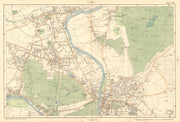 SW LONDON Twickenham Kingston Teddington Hampton Richmond. BACON  1903 old map