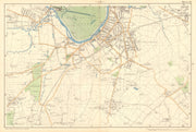 SURBITON & ESHER Hampton Court East Molesey Thames Ditton Hook. BACON  1903 map