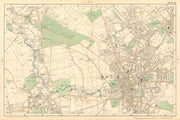 CROYDON Mitcham Carshalton Wallington Thornton Heath Beddington. BACON  1903 map