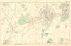 SUTTON Cheam Epsom Belmont Carshalton Ewell Banstead Downs. BACON  1903 map