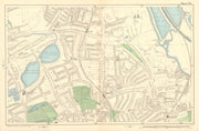 STOKE NEWINGTON Upper Clapton Stamford Hill Tottenham Manor House 1903 old map