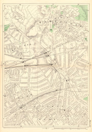 West HAMPSTEAD St. John's Wood Swiss Cottage Kilburn Finchley Road 1903 map