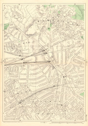 West HAMPSTEAD St. John's Wood Swiss Cottage Kilburn Finchley Road 1903 map