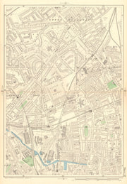 CAMDEN TOWN Holloway Tufnell Park King's Cross Kentish Town Barnsbury 1903 map