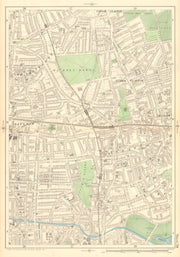 HACKNEY Lower Clapton Dalston Shacklewell London Fields Homerton 1903 old map