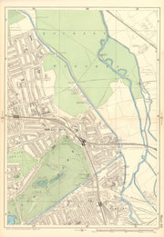 HACKNEY WICK/Marshes Victoria Park Old Ford Homerton Clapton Leyton 1903 map