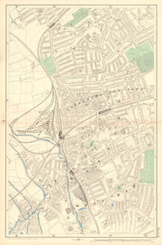 EAST LONDON Stratford New Town West Ham Leyton Maryland. Westfield site 1903 map