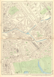 BAYSWATER MAIDA VALE Paddington Bayswater Westbourne Park St Johns Wood 1903 map