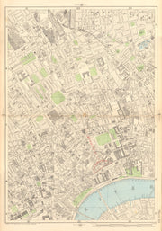 BLOOMSBURY Charing/King's Cross Covent Garden Soho Holborn Clerkenwell 1903 map