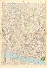 CITY OF LONDON Shoreditch Clerkenwell Southwark Broadgate Moorgate 1903 map
