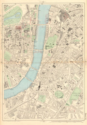 WESTMINSTER Lambeth Kennington Waterloo Vauxhall Oval Pimlico Lambeth 1903 map