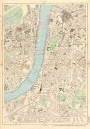 WESTMINSTER Lambeth Kennington Waterloo Vauxhall Oval Pimlico Lambeth 1903 map