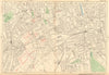 CAMBERWELL Peckham Rye East Dulwich Herne Hill Denmark Hill 1903 old map