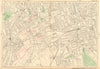 CAMBERWELL Peckham Rye East Dulwich Herne Hill Denmark Hill 1903 old map