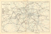 LONDON RAILWAYS shows companies & termini. Tube Underground. BACON 1903 map