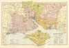 HAMPSHIRE SOUTH Isle of Wight. Parliamentary  boroughs.Railways.BACON 1903 map