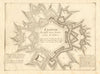 'Exagone fortifié'. Fortified defensive hexagon. DE FER 1705 old antique print