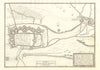 'Calais' town/city plan. Fort de Nieulet. Le Risban. DE FER 1705 old map