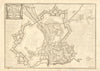 'Palais de Bell'Isle'. Le Palais, Belle-Île-en-Mer town plan. DE FER 1705 map