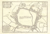 'Comme estoit Mons…' en 1691. Siege of Mons. Town/city plan. DE FER 1705 map