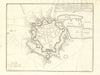'Le Quênoy'. Le Quesnoy. Fortifed town/city plan. Nord. DE FER 1705 old map