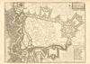 Cambrai. Plan of town/city & fortifications. Nord. DE FER 1705 old antique map