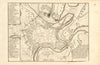 Luxembourg. Plan of town/city & fortifications. DE FER 1705 old antique map