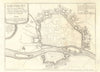 'Maestricht, ville forte aux Hollandois'. Maastricht town plan. DE FER 1705 map