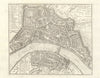 'Basle'. Basel. Plan of town/city & fortifications. Switzerland. DE FER 1705 map
