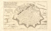 'Ville et forteresse de Nice', Alpes-Maritimes. Planned defences.DE FER 1705 map