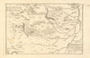 'Route de Pignerole a Turin'. Pinerolo. Battle of Marsaglia 1693 DE FER 1705 map