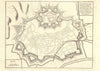 'Perpignan'. Fortifed town/city plan. Pyrénées-Orientales. DE FER 1705 old map