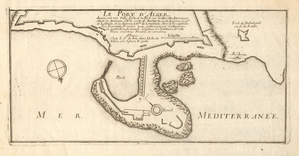 'Le port d'Alger'. Algiers. Fortifed town/city plan. Algeria. DE FER 1705 map