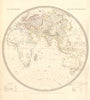 EASTERN HEMISPHERE. Europe Africa Asia Australia. Antarctic. SDUK 1845 old map