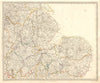 ENGLAND EAST. Norfolk Suffolk Cambs Lincs Leics Derbys Notts. SDUK 1845 map