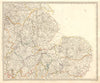 ENGLAND EAST. Norfolk Suffolk Cambs Lincs Leics Derbys Notts. SDUK 1845 map