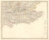 SOUTH EAST ENGLAND. London & Home counties. Railways. South coast. SDUK 1845 map