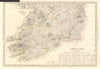 IRELAND South Sheet. Population by counties & towns. Churches. SDUK 1845 map